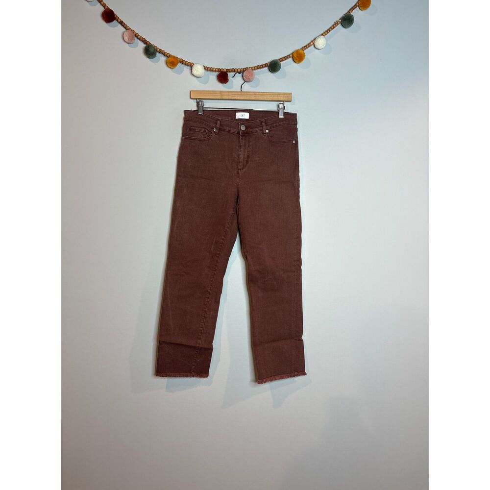 Loft rust colored Straight leg jeans